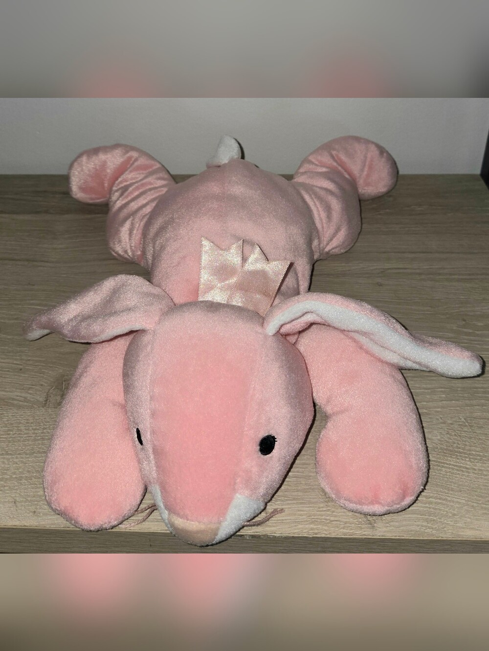TY Pillow Pal "Carrots" Pink Floppy Plush Bunny 13" Cuddly 1996 SEE DESCRIPTION.